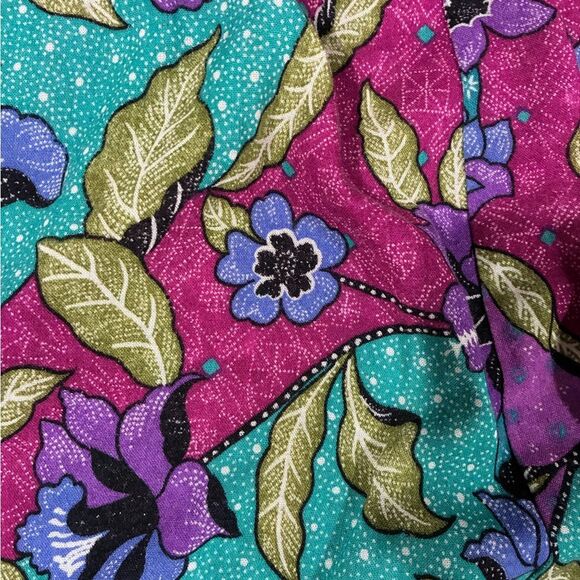 Alfred Dunner Teal and Purple Floral Maxi Skirt - Picture 4 of 6
